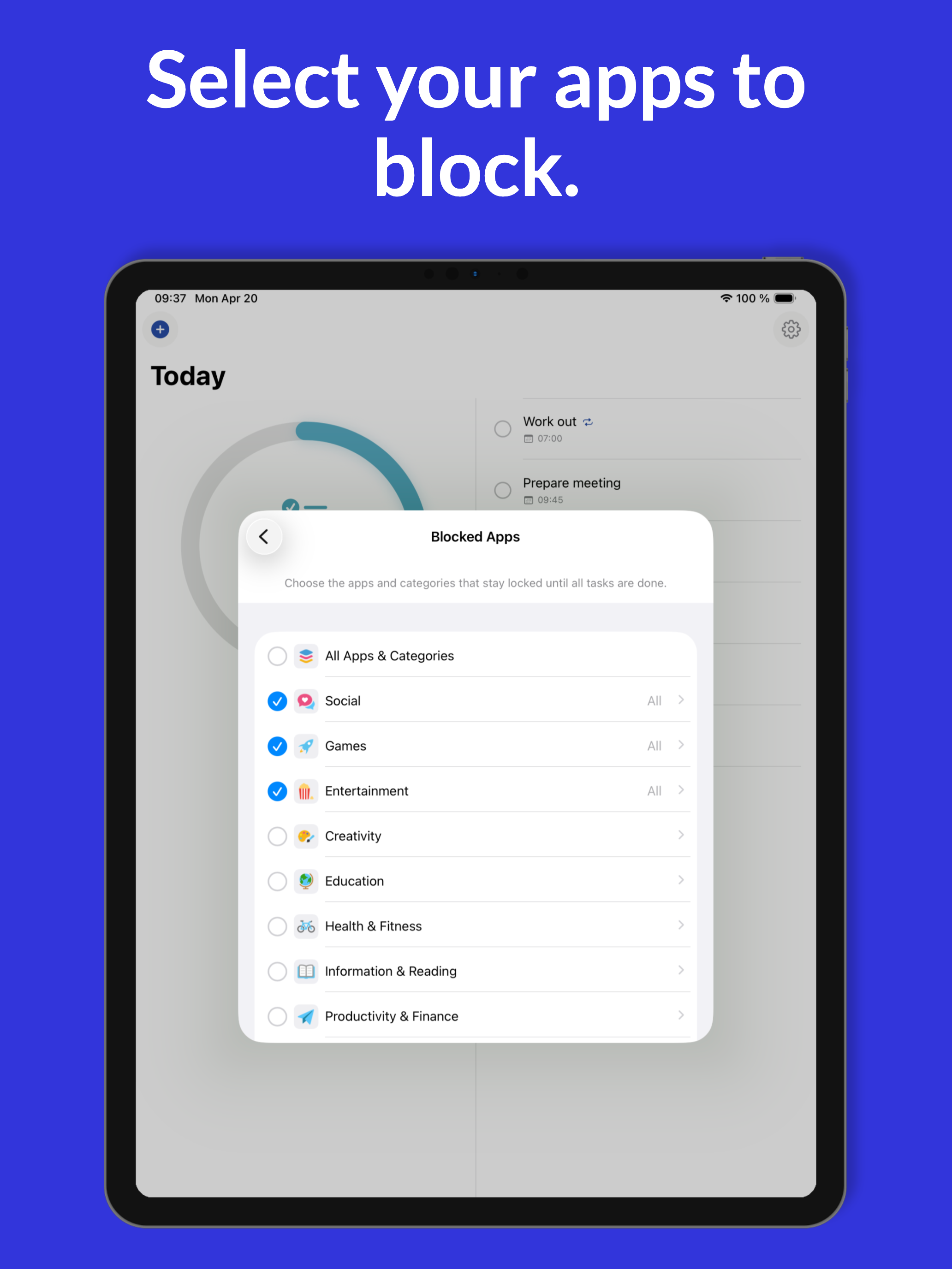Your Day before you Play on iPad
