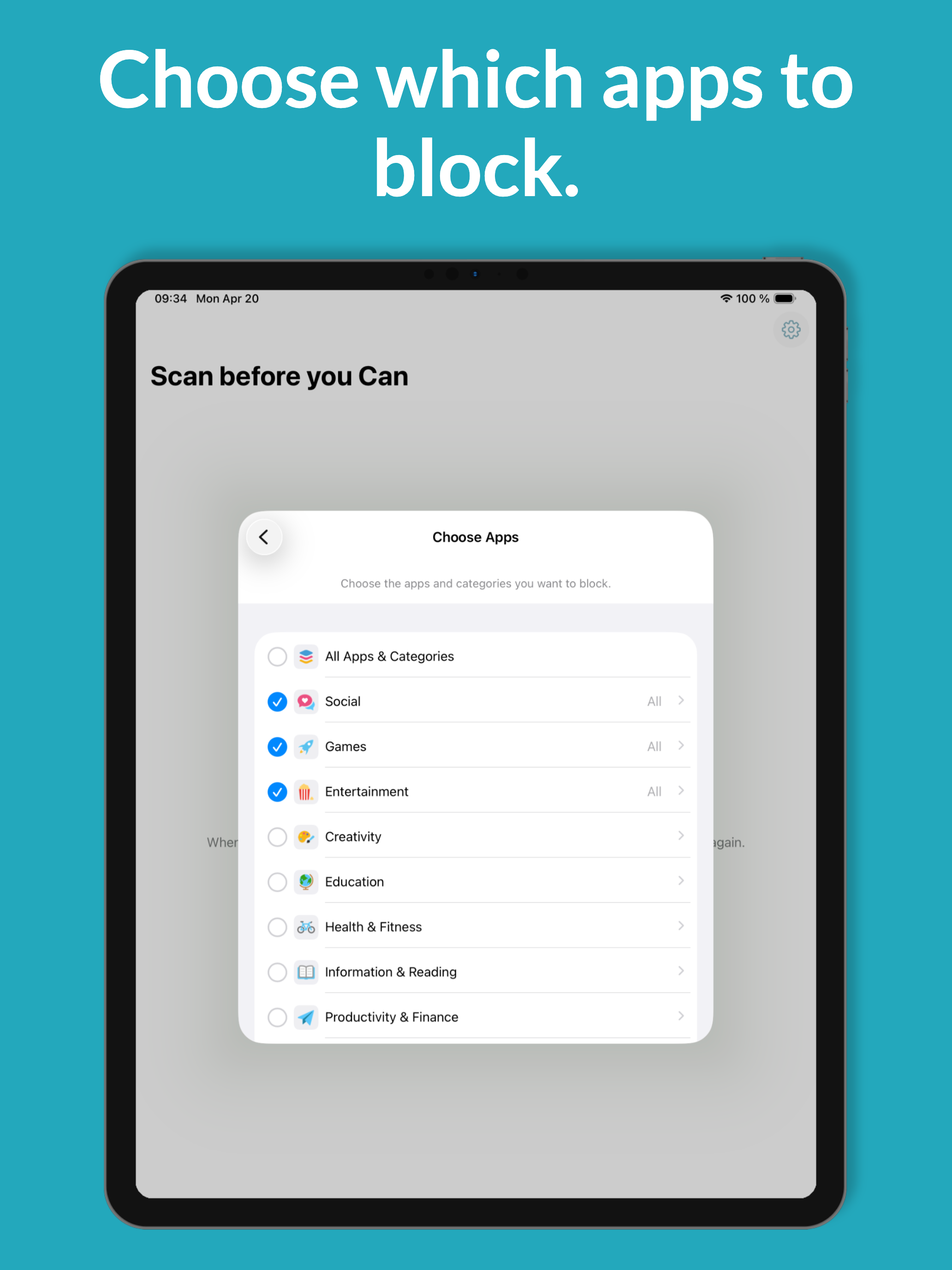Scan before you Can on iPad