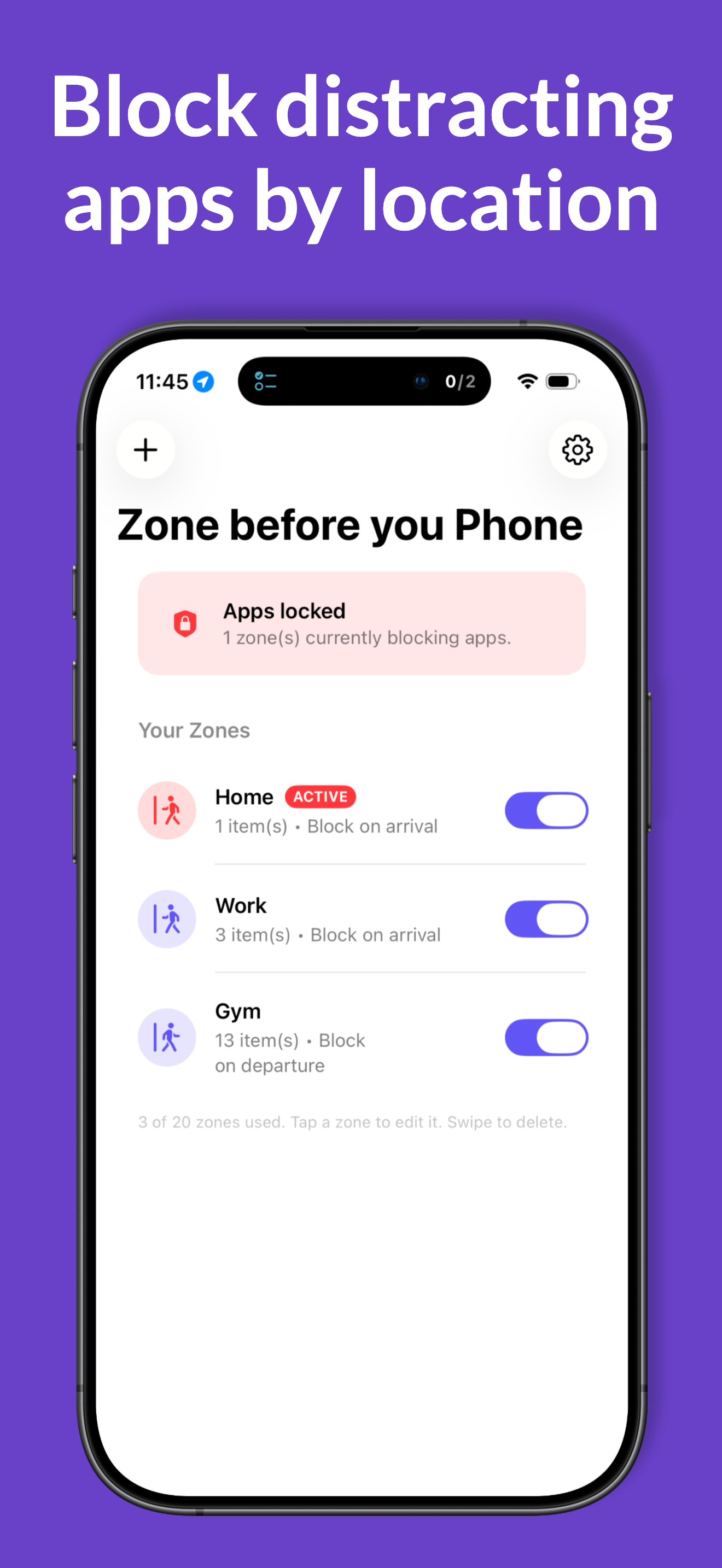 Zone before you Phone screenshot