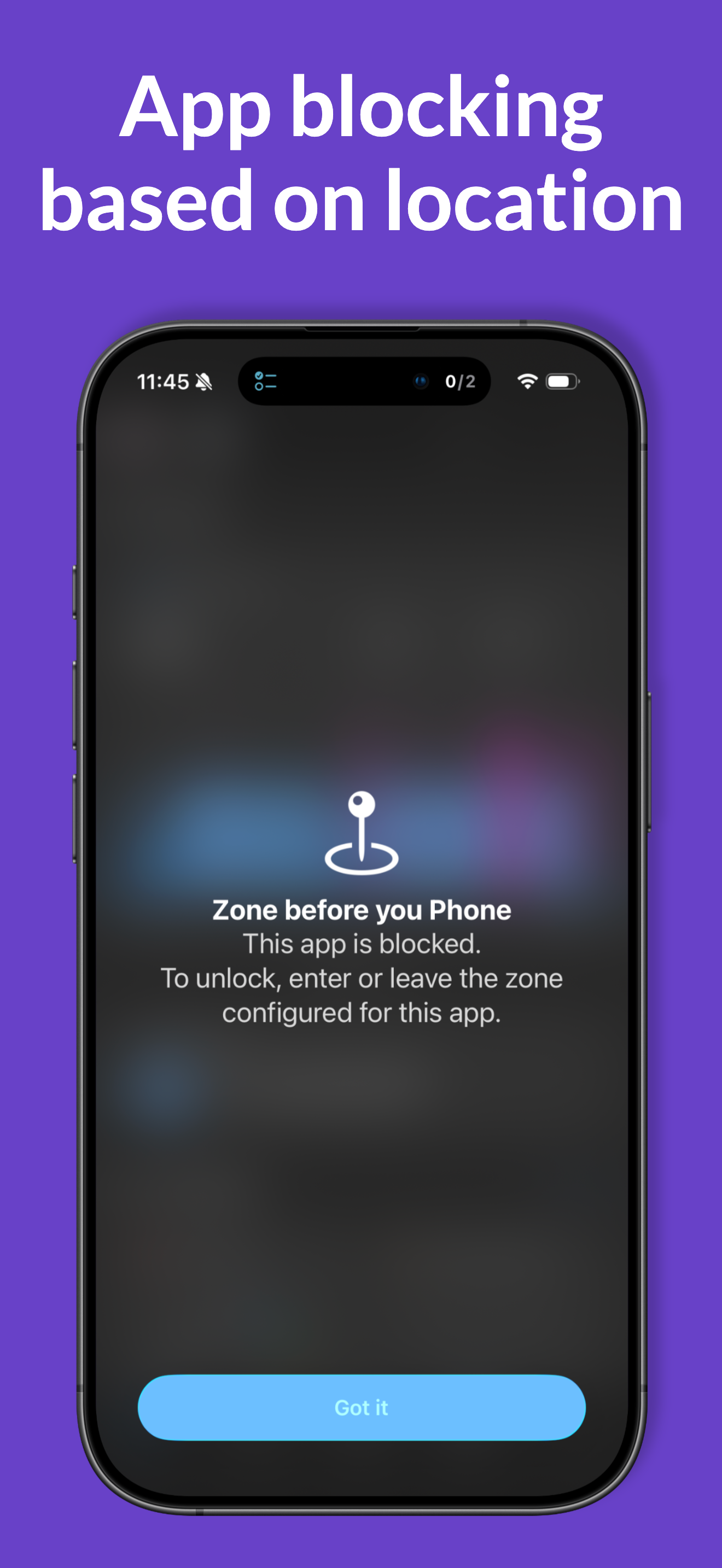 Zone before you Phone screenshot